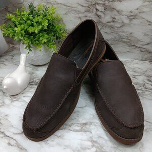 Timberland Men's Brown Leather Ortholite Slip On Loafers Size 13